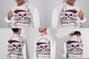 Skull Cap T-Shirt Design, an Object Illustration by Ahluva Studio