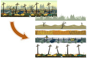 Cartoon postapocalipse parallax set, an Illustration by SHMEL_Studio (Thumbnail 3 of 5)
