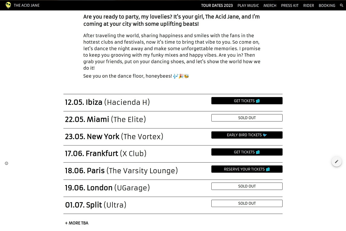 THE ACID JANE / Google Site Template, a Templates & Theme by Template Heaven (Photo 4 of 6)