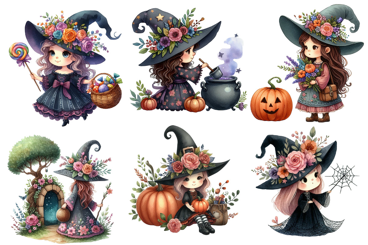Halloween Witch clipart, an Illustration by Designworld (Photo 4 of 6)