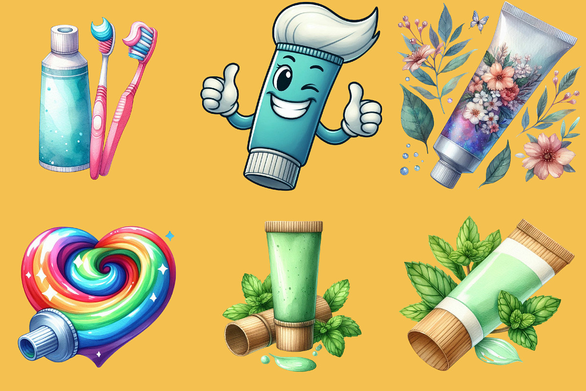 Toothpaste Clipart, an Illustration by DreamCafeArt (Photo 3 of 7)