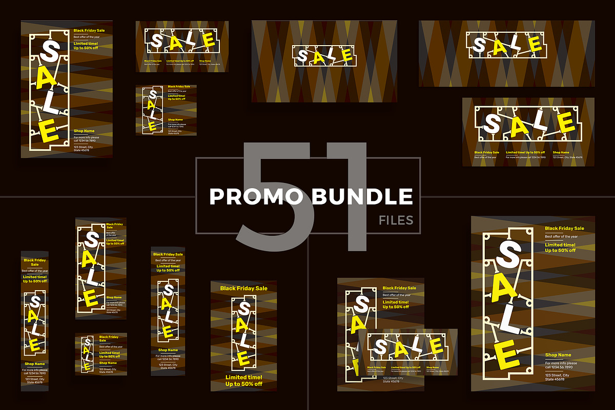 Promo Bundle | Black Friday, a Poster Template by Amber Graphics