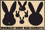 Cute Minimal Bunny Head Bundle, an Illustration by hafijul (Thumbnail 1 of 7)