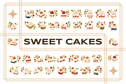 Sweet Cakes - Elements & Patterns, a Food Illustration by Artflorara (Thumbnail 11 of 12)