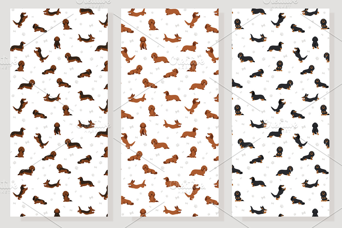 Dachshund longhaired clipart, an Animal Illustration by pet design shop (Photo 9 of 10)