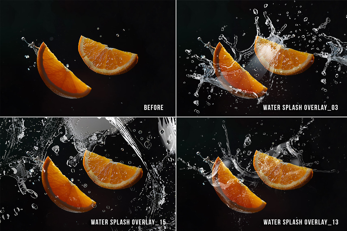 Water splash png overlay clipart, a Layer Style Add-On by Walllow Creatives (Photo 2 of 6)
