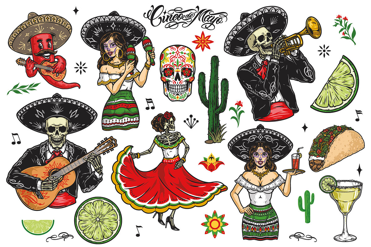 Cinco de Mayo illustrations, a Branding & Logo Template by DGIM studio (Photo 3 of 11)