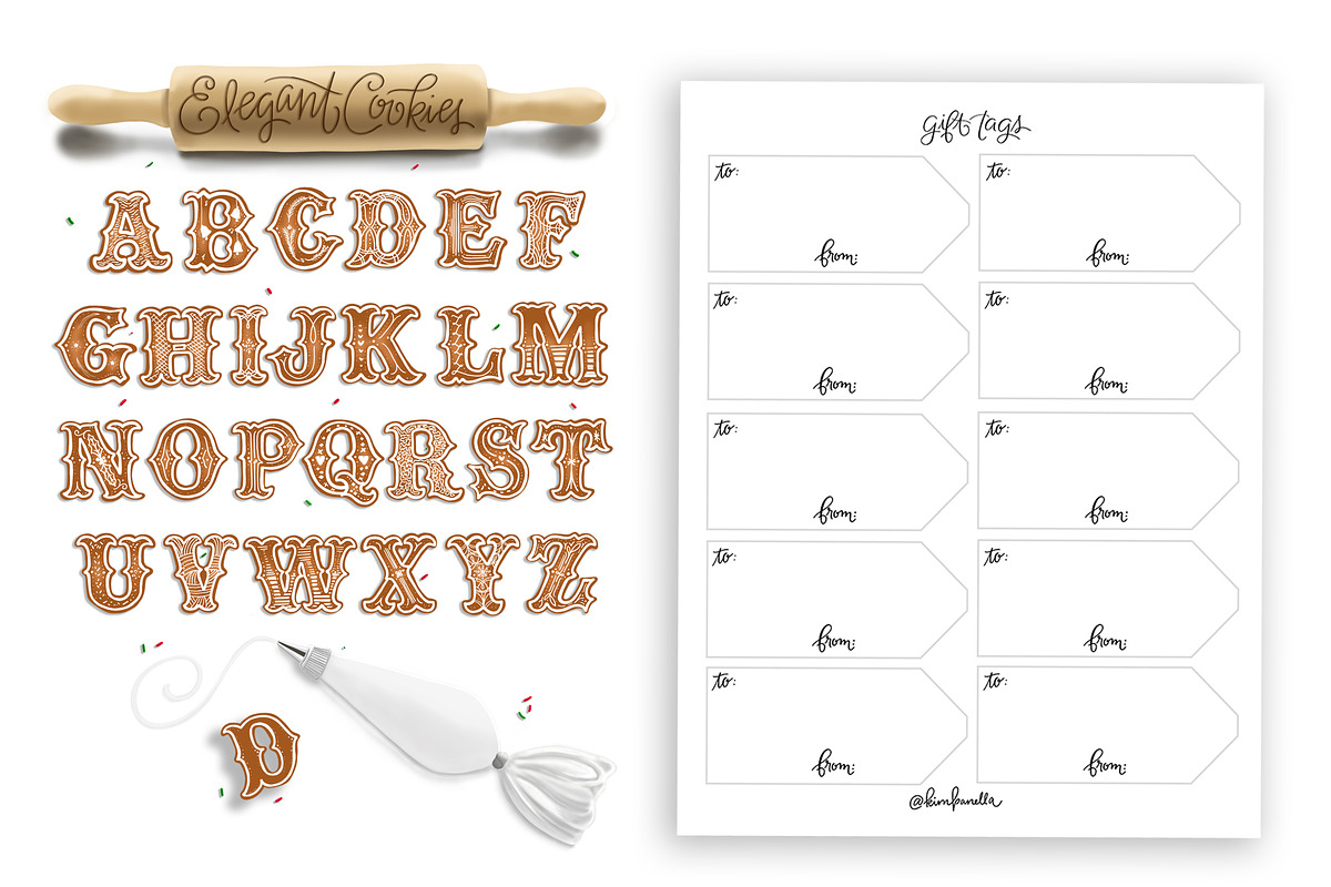 Ez Bake Shop - Cookie Lettering, a Decorative Illustration by kimpanella (Photo 5 of 5)