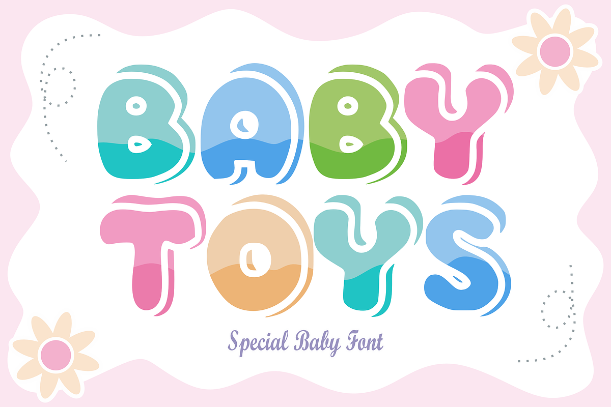 Baby Toys - Cartoon Font Types, a Font by KiddoGlyphs Studio (Photo 1 of 3)