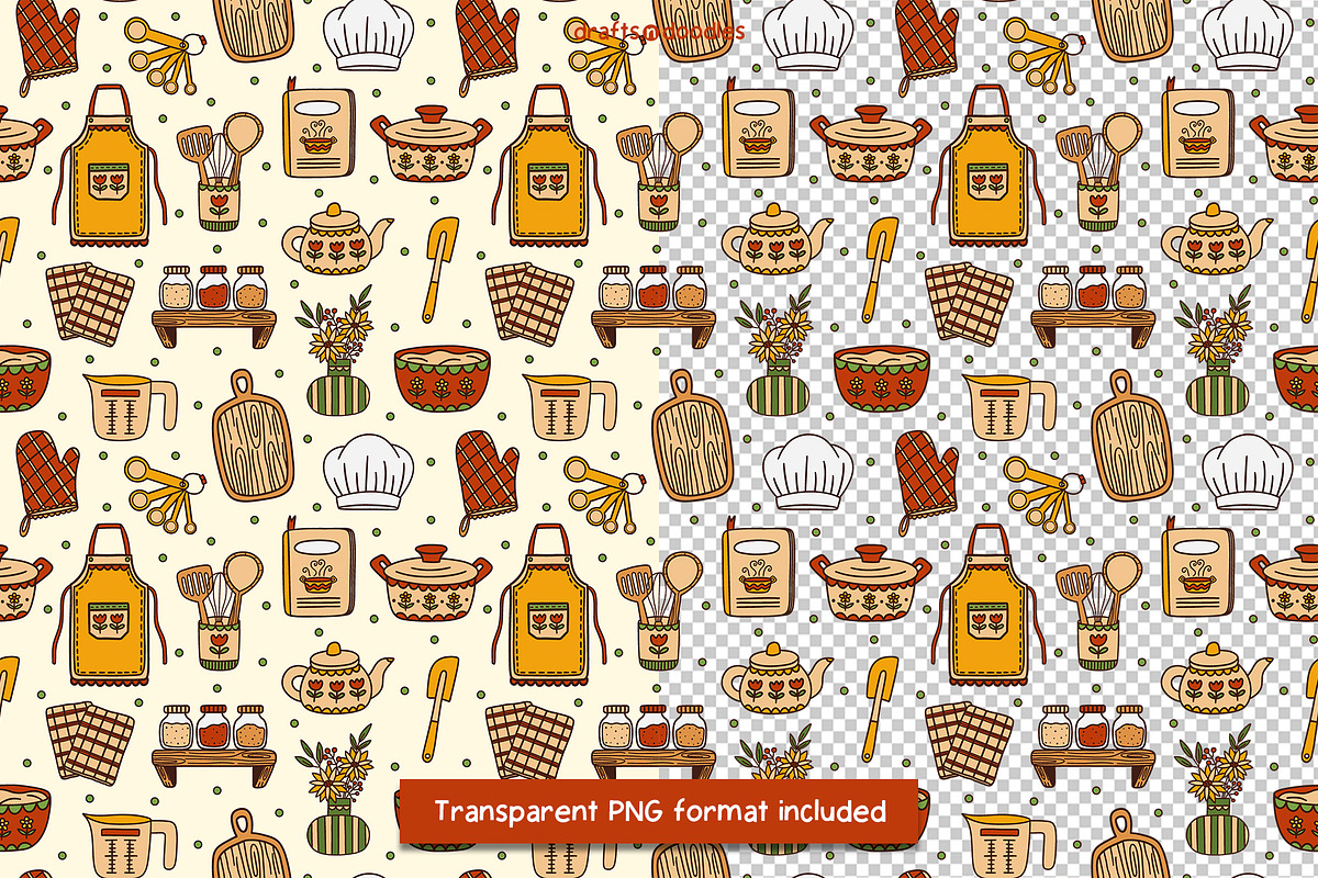 Cozy Kitchen Clipart and Patterns, an Object Illustration by Drafts n Doodles (Photo 9 of 14)