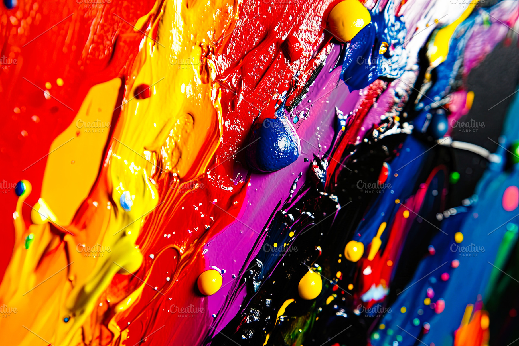 Abstract Colorful Paint Texture, an Abstract Photo by Ales Munt