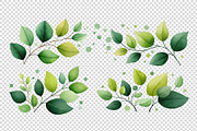Watercolor Leaves Clipart, a Decorative Illustration by BazziBa♥ (Thumbnail 4 of 6)