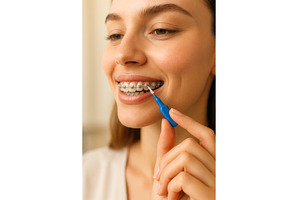 A young Caucasian woman with braces, a Person Photo by Sergey Kotenev