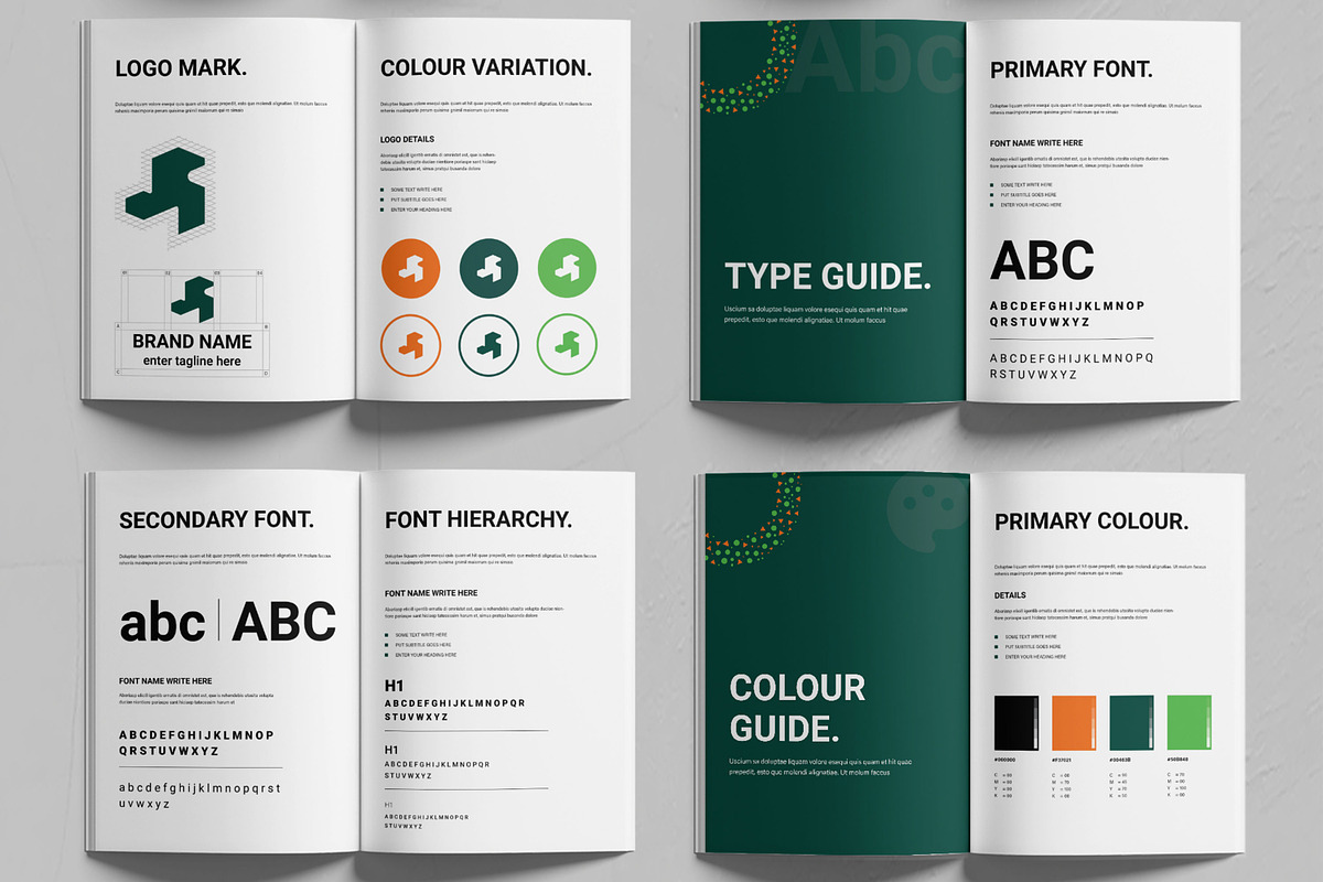 Modern Brand Guidelines Template, a Brochure Template by MightyDesign (Photo 3 of 7)