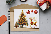 Elegant Gold & Red Christmas Clipart, an Illustration by RobertsArt (Thumbnail 4 of 7)