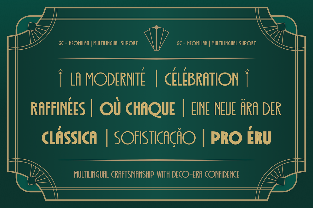 GC Neomilan - Neo Art Deco Typeface, a Sans Serif Font by Glyphonic (Photo 16 of 16)
