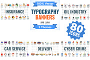 Set Typography Banners, an Education Illustration by TAlex (Thumbnail 1 of 6)