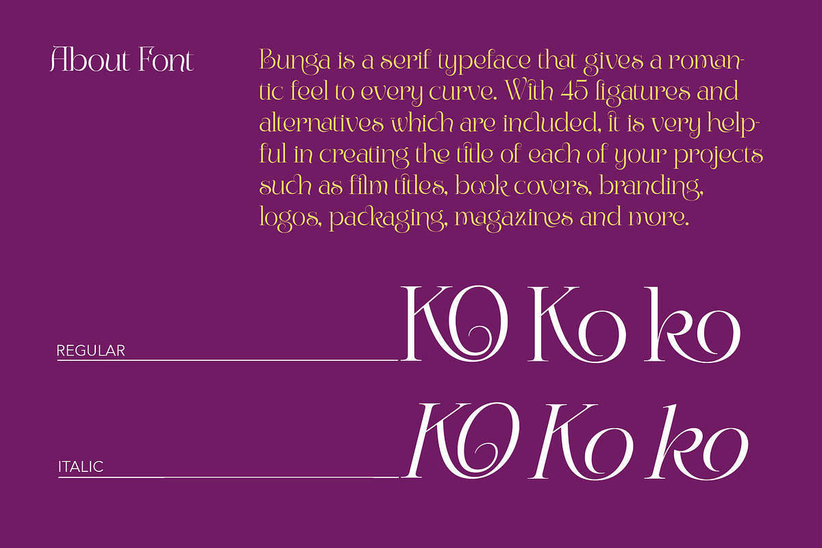 Bunga Pro | Romantic Font, a Script Font by Graptail (Photo 2 of 14)