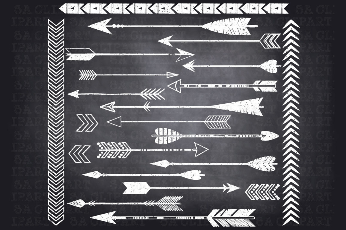 Chalkboard Hand Draw Arrow ClipArt, an Illustration by SA ClipArt
