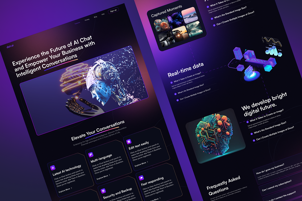 AI Full Website Design, an UI Kit Template by Ahmed Rubel (Photo 4 of 5)
