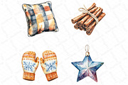 Watercolor Winter Cozy Clipart, an Illustration by DreamPrint404 (Thumbnail 2 of 7)