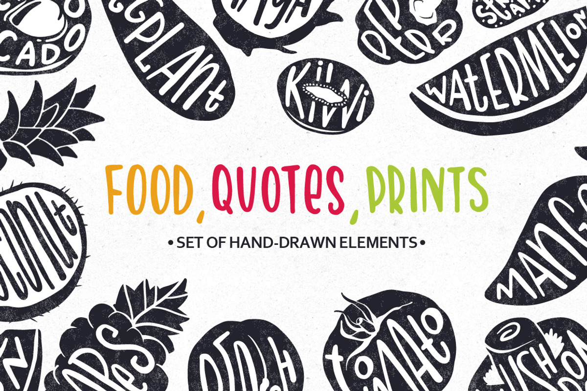 Set of hand-drawn illustration, a Food Illustration by Wewhitelist (Photo 1 of 6)