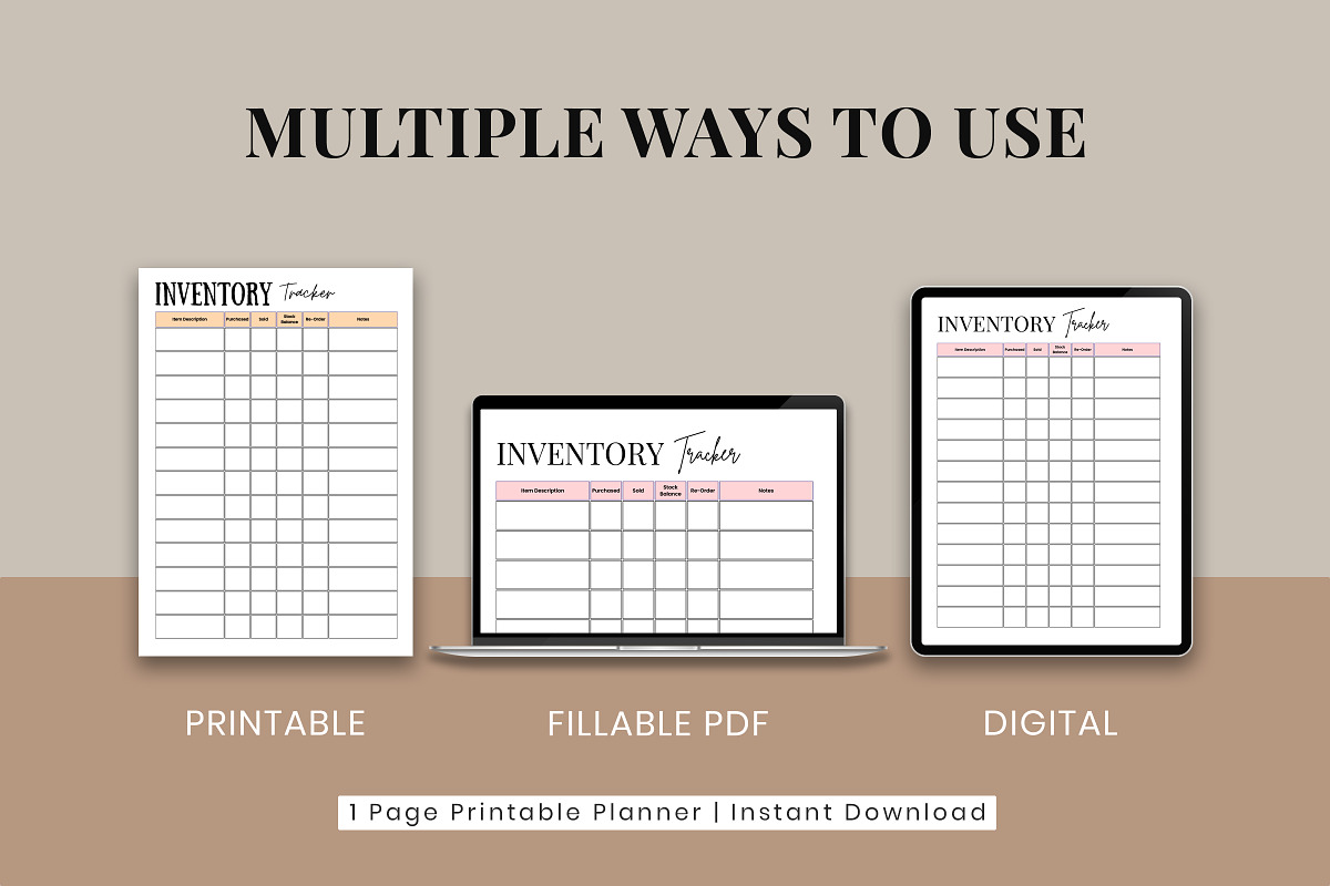 Editable Inventory Tracker