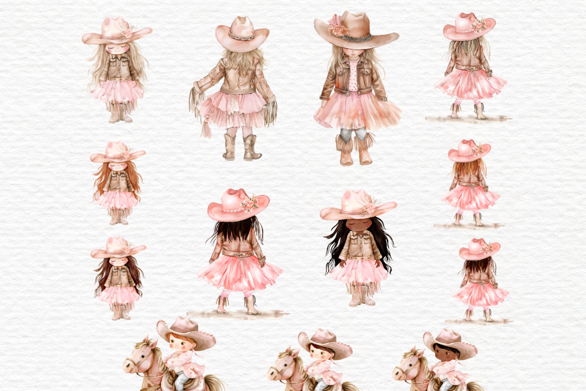 Cowgirl Clipart Palomino Horse, a Person Illustration by Invite to Clipart (Photo 2 of 9)