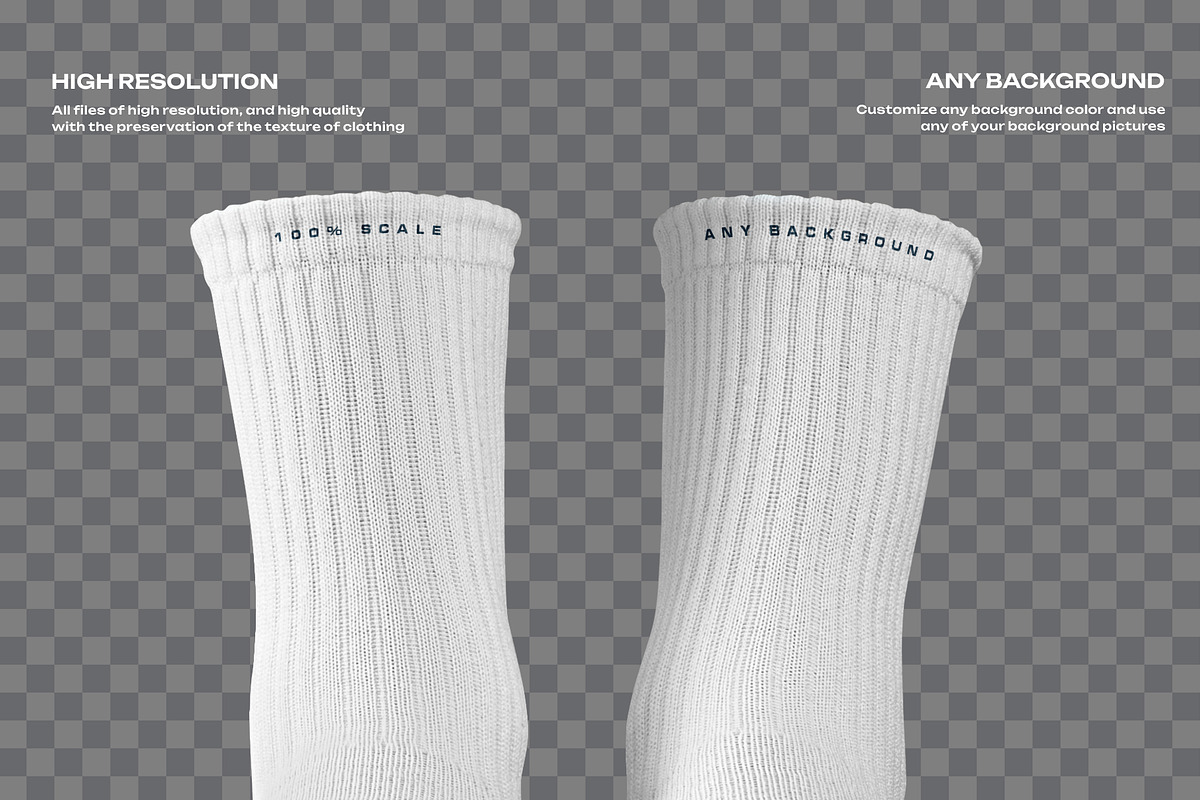 7 Mockups Socks in the 3D Style, a Bottom Mockup by Grow Design Craft Studio (Photo 6 of 7)