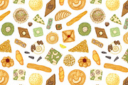 Oriental sweets set + backgrounds, a Food Illustration by Good Studio (Thumbnail 13 of 21)