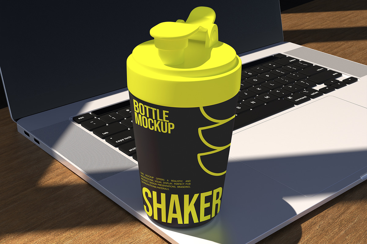 Shaker Bottle Mockup, a Cups & Container Mockup by Permadi Creative (Photo 2 of 5)
