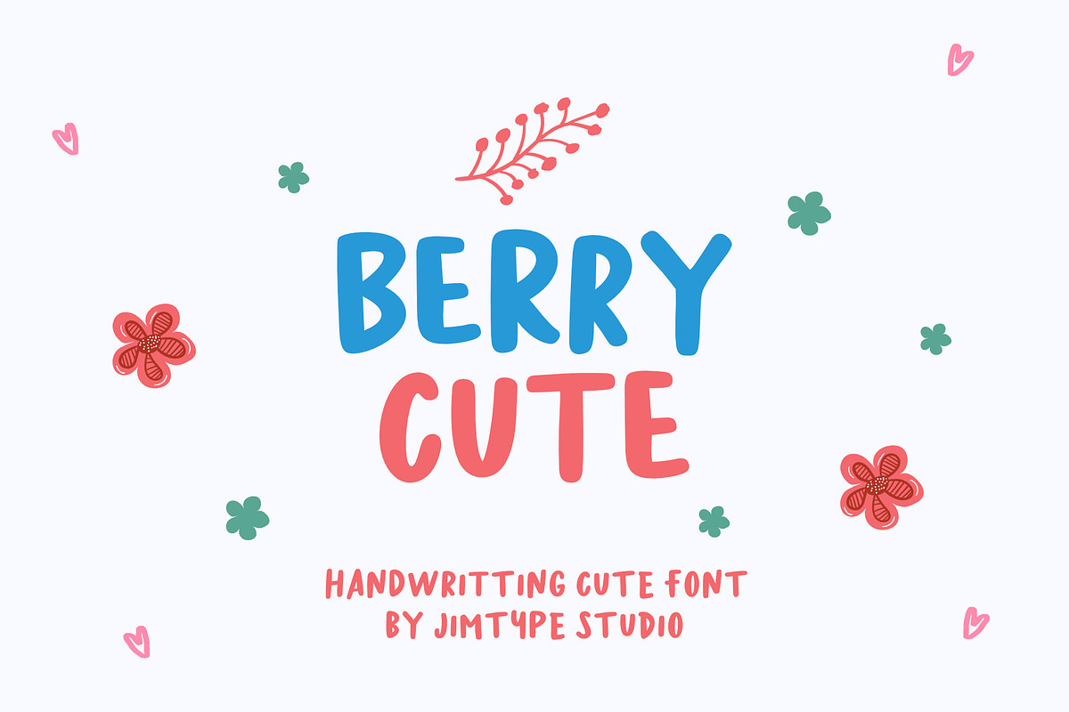 Berry Cute - Handwriting Cute Font, a Handwritten Font by Jimtype Studio (Photo 1 of 5)