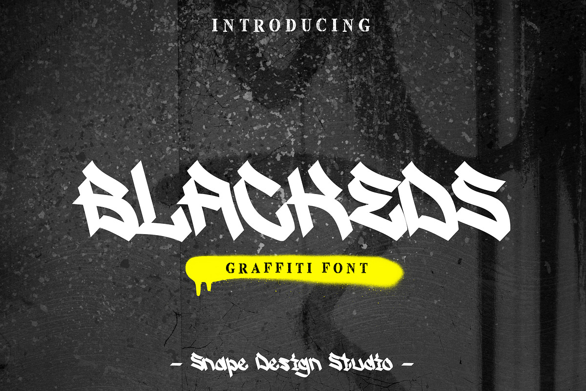 Blackeds - Graffiti Font, a Font by Snape Design Studio (Photo 1 of 5)