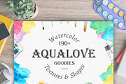 Aqualove - Watercolor Goodies, a Texture Graphic by Uzers (Thumbnail 1 of 5)