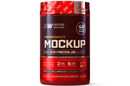 2 lbs Whey Protein Jar Mockup B2-Pro