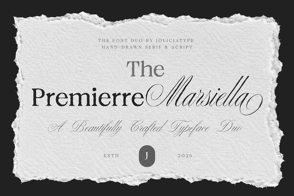 Premierre Marsiella | Font Duo, a Handwritten Font by Jolicia Type (Photo 1 of 12)
