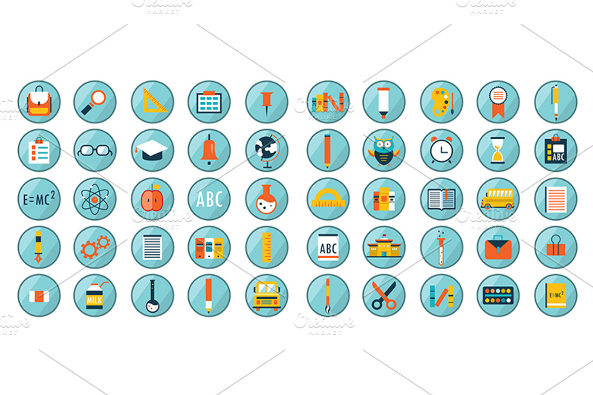 Back to school 40 vectors pack, an Education Illustration by Anttoniu (Photo 4 of 5)