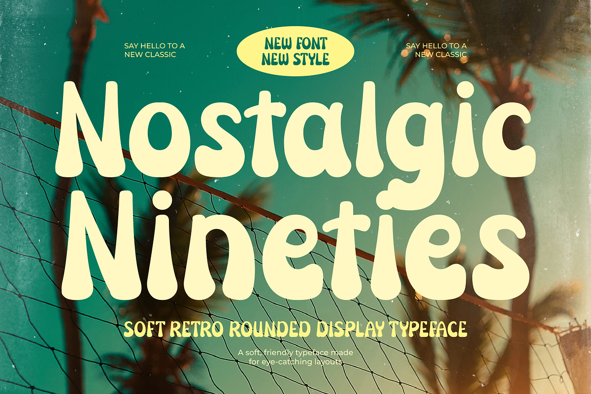 Nostalgic Nineties Retro Typeface, a Script Font by Jaruka (Photo 1 of 10)