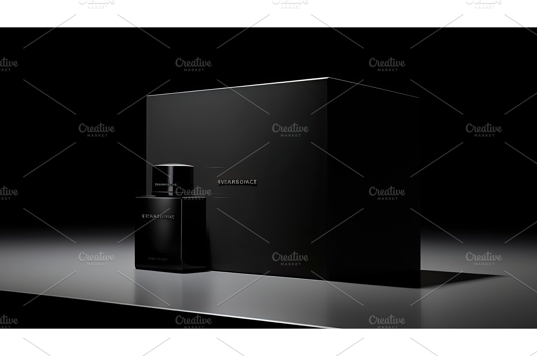 sleek black package ai generated, a Beauty & Fashion Photo by pikepicture