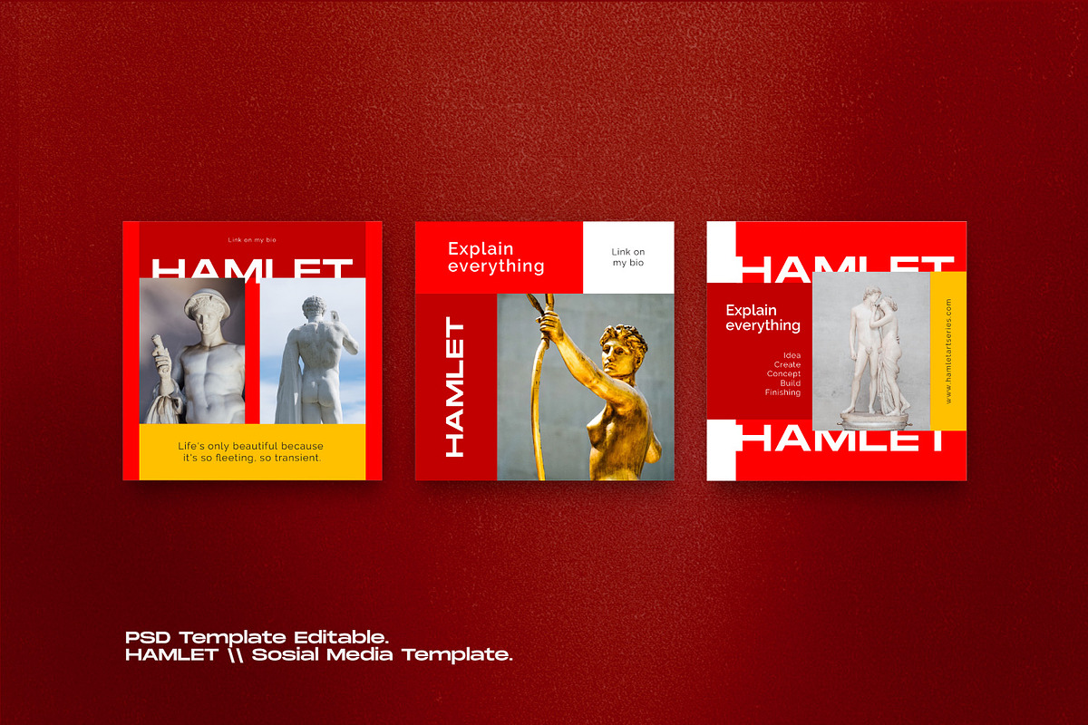 Hamlet - Social Media KIT Bundle, a Social Media Template by Dirtytemp Studio (Photo 7 of 14)