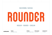 Rounder - Geometric Sans Serif, a Sans Serif Font by alpercakici (Thumbnail 1 of 15)