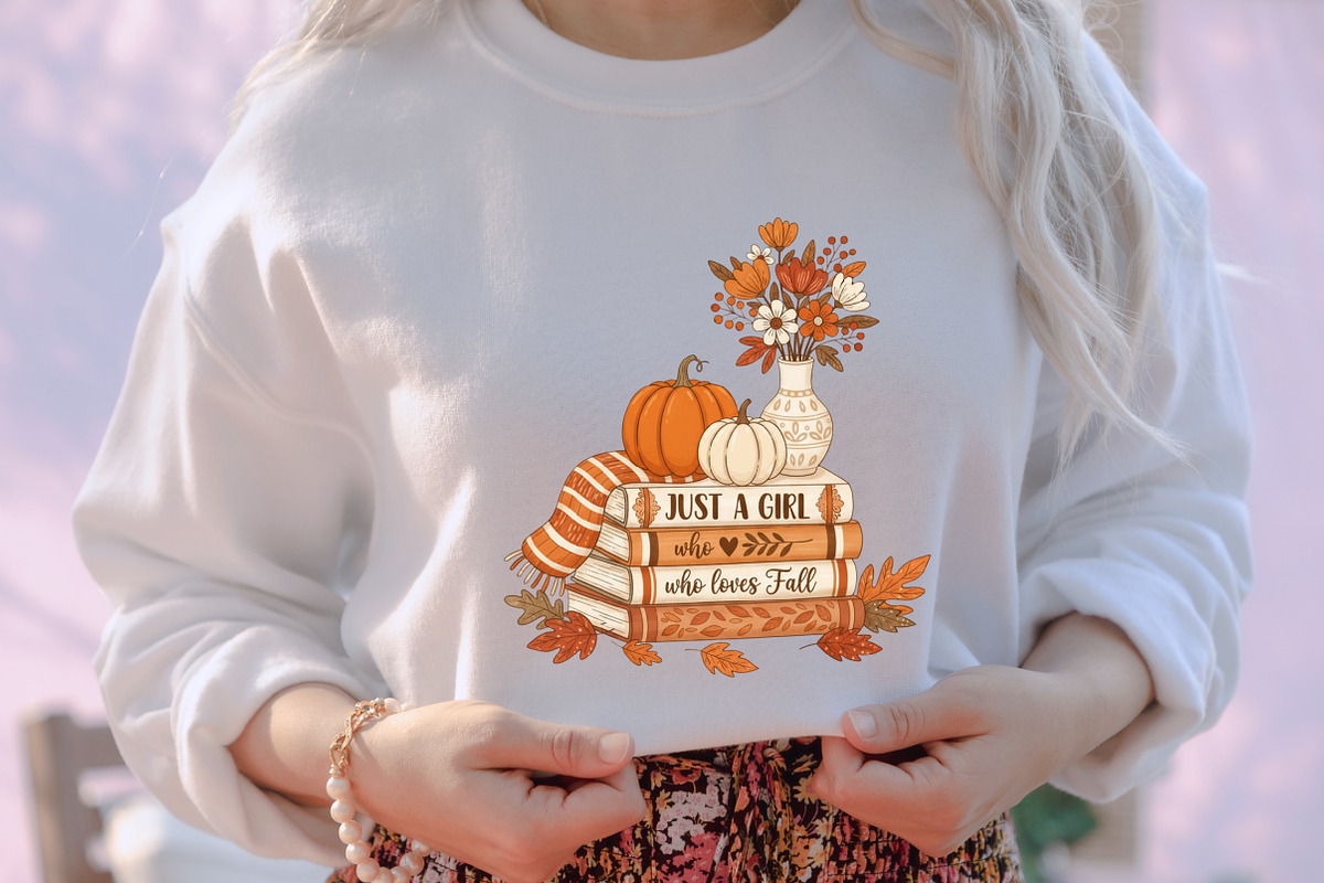 Just a Girl Who Loves Fall, Bookish, an Illustration by designcity5 (Photo 6 of 8)