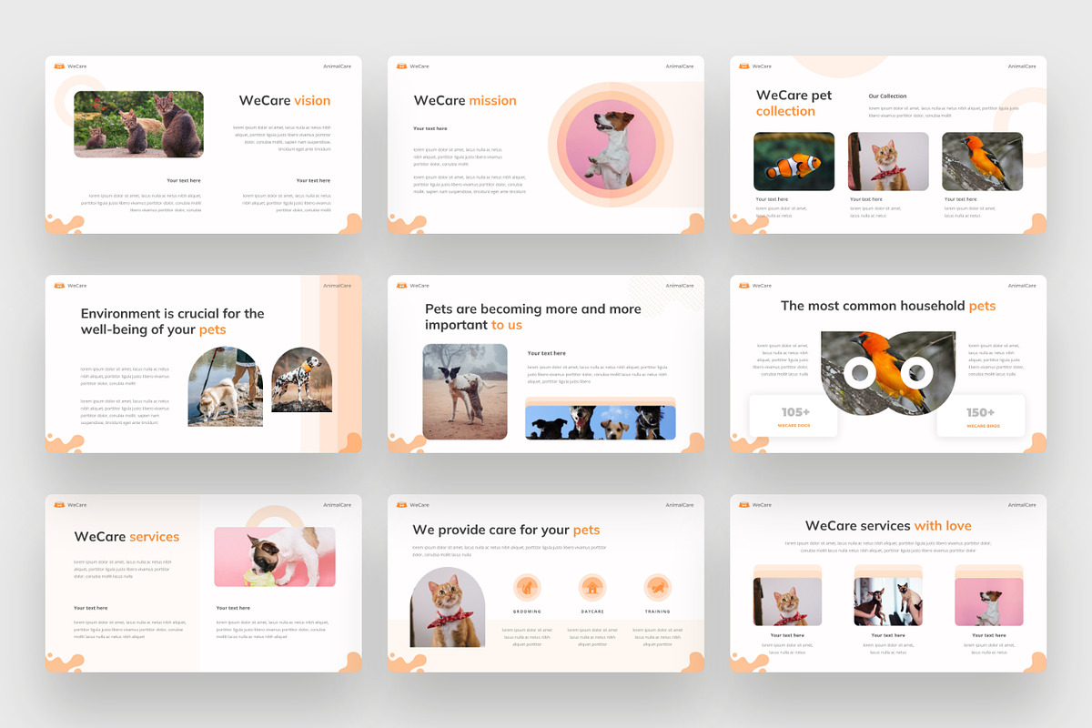 WeCare - Pet's animals PowerPoint, a Presentation Template by BeadyLab (Photo 3 of 6)