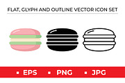 Macaron Icon Set Vector, an Outline Icon by Artonix (Thumbnail 1 of 2)