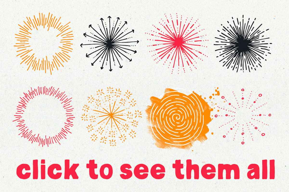 Fireworks II - HandDrawn Explosions, an Illustration by Vitek Graphic (Photo 5 of 5)