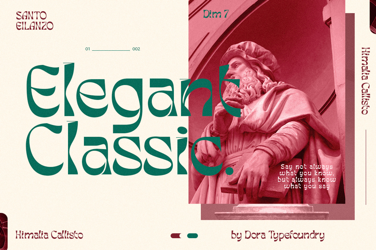 Himalia Callisto, a Serif Font by Dora Typefoundry (Photo 7 of 11)