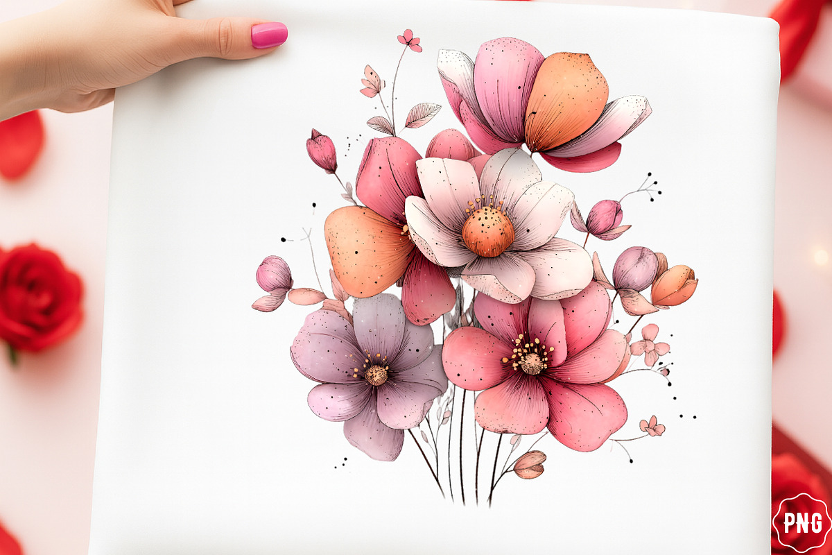 Whimsical Spring Wildflower Clipart, an Illustration by GatewayDesign (Photo 3 of 3)