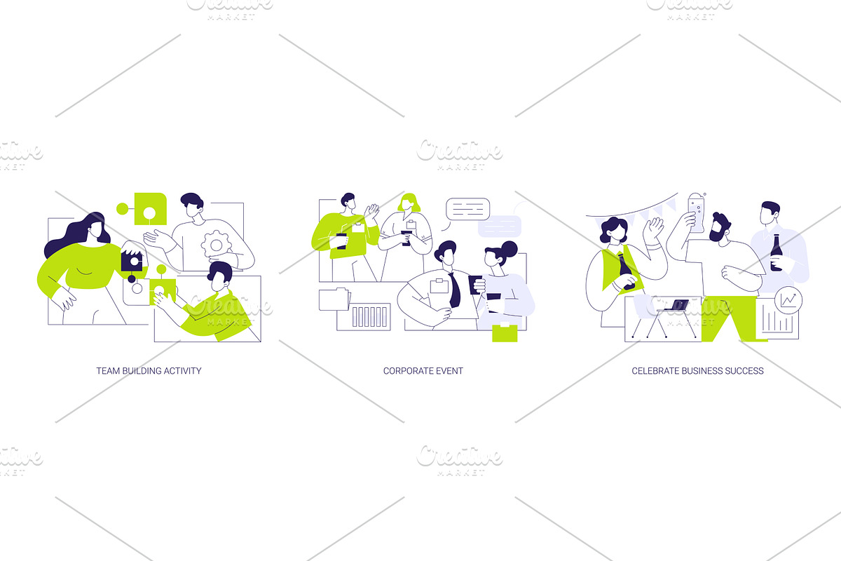 Teamwork activities isolated cartoon, a Finance Illustration by Visual Generation