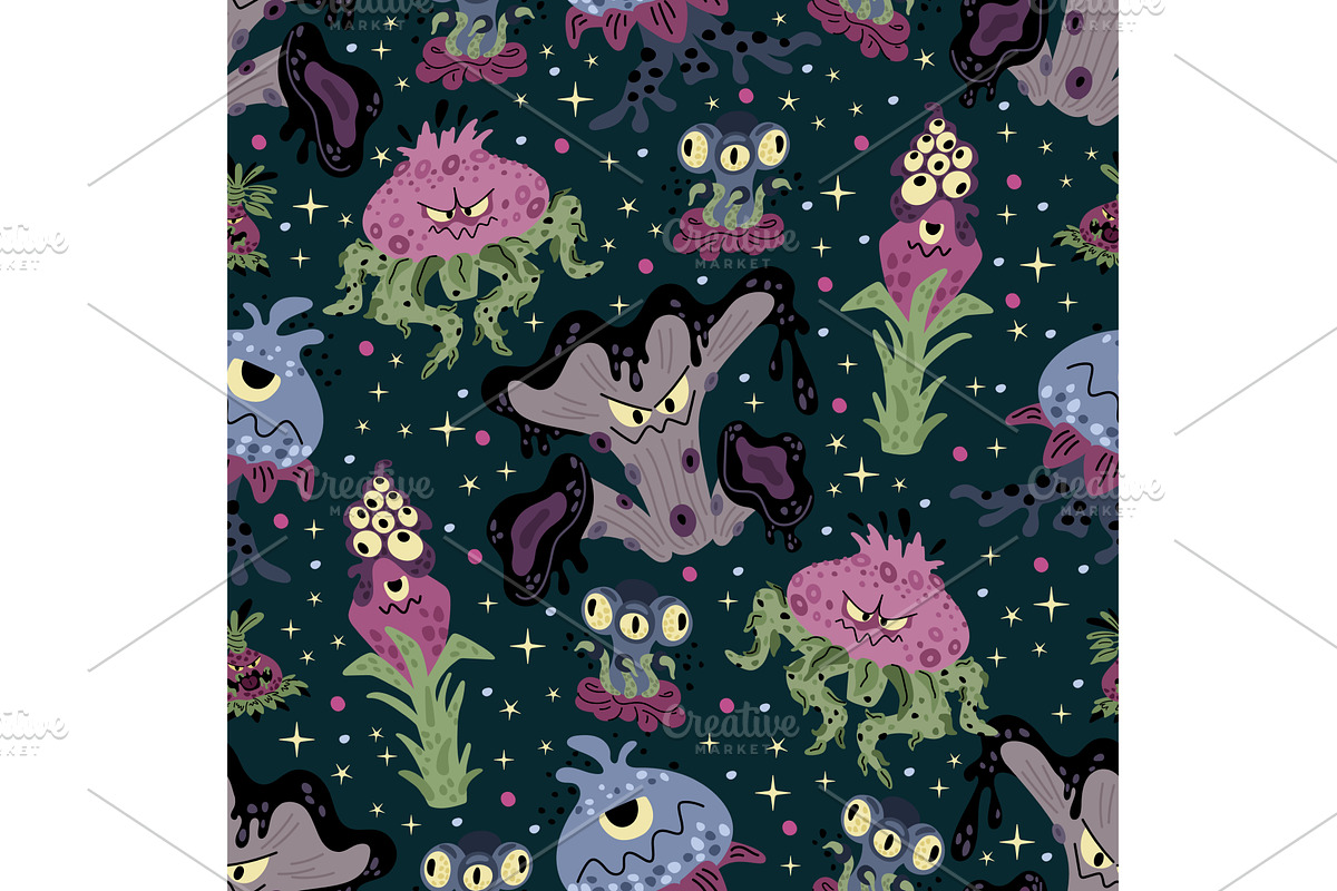 Cartoon characters of scary plants, an Object Illustration by Vectorbuum