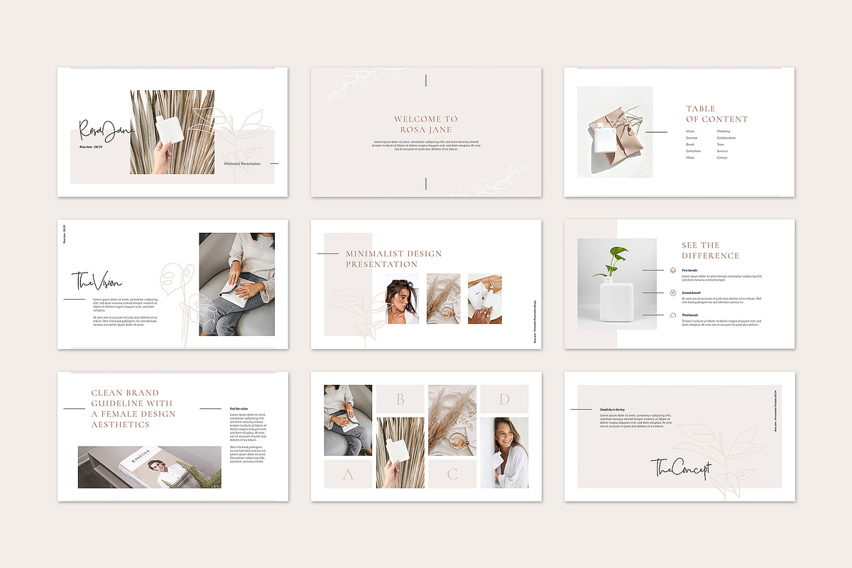 RosaJane Keynote Brand Guidelines, a Presentation Template by AgataCreate (Photo 4 of 13)